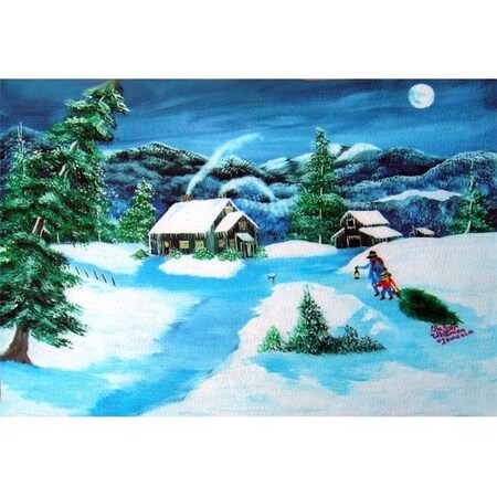 Custom Printed Rugs Custom Printed Rugs CPR002 Christmas Tree Door Mat; 18 x 26 in. CPR002